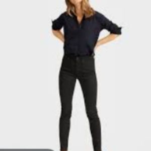 NWT Everlane Authentic Mid Rise Black Skinny Jeans